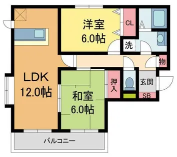 メゾンドルフ【2階】の間取り