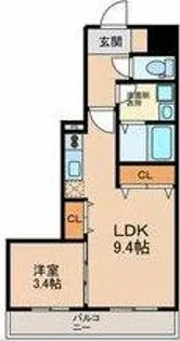 フォレシティ栄【7階】の間取り