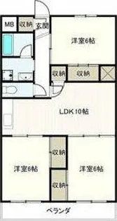 グランド三栄【6階】の間取り