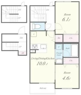 2LDKの間取り画像