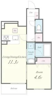グレーヌ東寺【1階】の間取り