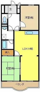 スカイハイツ塚本【5階】の間取り