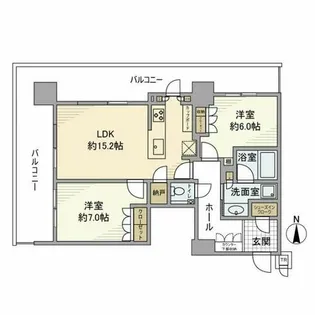 タワー・ザ・ファースト名古屋伏見【4階】の間取り