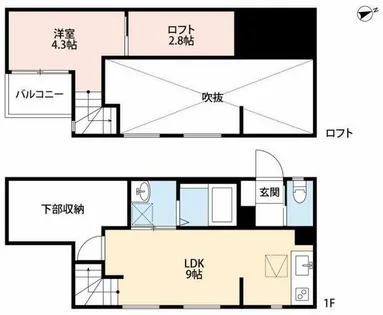 Infina岡崎【1階】の間取り