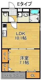 フジパレス北加賀屋駅北Ⅱ番館【3階】の間取り