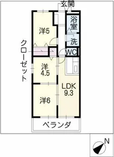 プロビデンス日比野【2階】の間取り