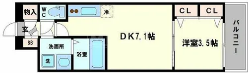 LC天王寺東【9階】の間取り
