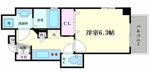 ミラージュパレス北梅田【3階】の間取り