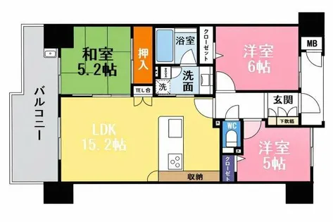 リヴィエールソフィア日明【11階】の間取り
