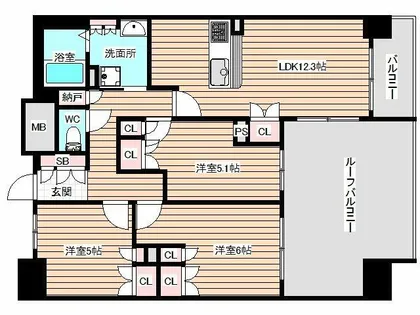 セイシア大拓26【13階】の間取り