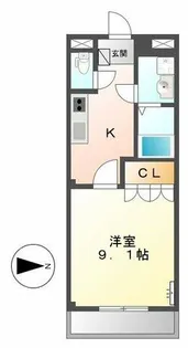 コスモステージ【106号室】の間取り