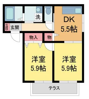 シャーメゾン逆瀬川A棟【1階】の間取り