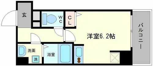 サンロール難波南【703号室】の間取り