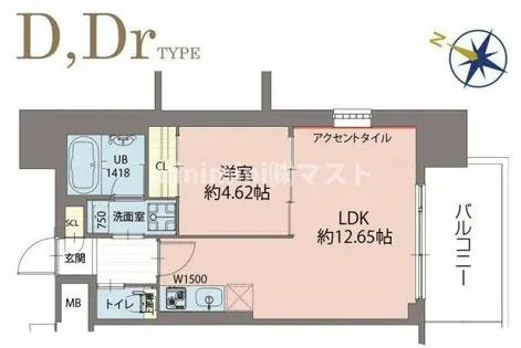 プレジオ弁天町【7階】の間取り