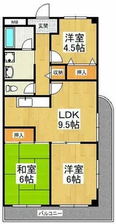 リバティ初芝【4階】の間取り