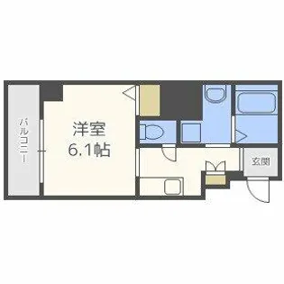 エスカーサ心斎橋EAST【8階】の間取り