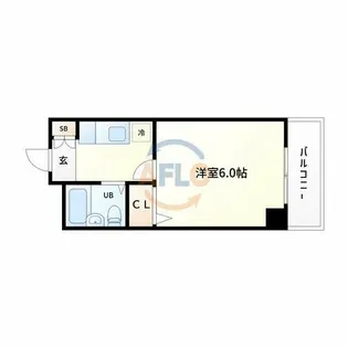 アパルト四天王寺Ⅱ【5階】の間取り