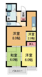 柴ハイツ【2階】の間取り