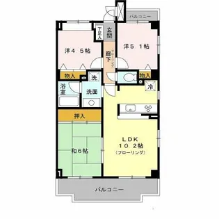 マーレルミノーソ【4階】の間取り