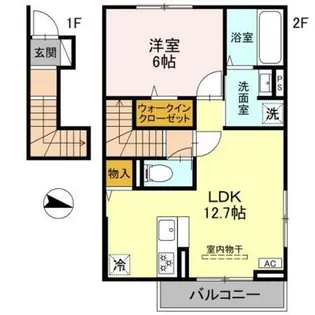 キャッスルヴュー山口【2階】の間取り