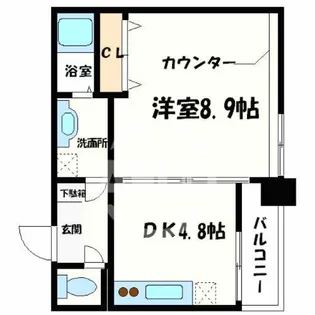 ベルパーク靭本町【7階】の間取り