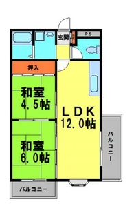 ソルトリバーハイツ【2階】の間取り