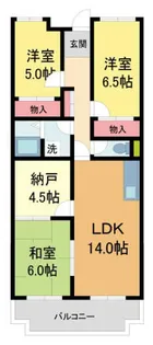 クレセール宝塚【301号室】の間取り