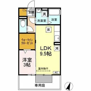 セジュール萌【101号室】の間取り