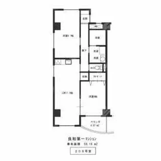 良和第一マンション【2階】の間取り