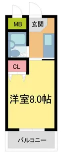バイオレットキャッスルイン宝塚【201号室】の間取り