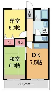 ベラカーサ野上【102号室】の間取り