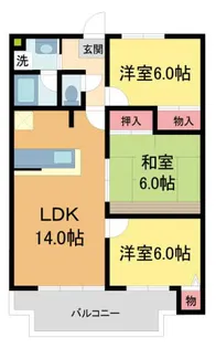 コスモ御殿山【202号室】の間取り