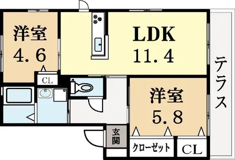 シャーメゾンコモド【1階】の間取り