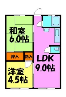島上マンション北棟【2階】の間取り
