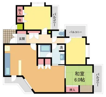 クレイドル宝松苑【3階】の間取り