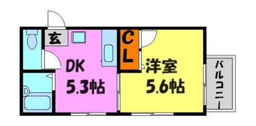 ガーデンハウス宝塚B棟【2階】の間取り