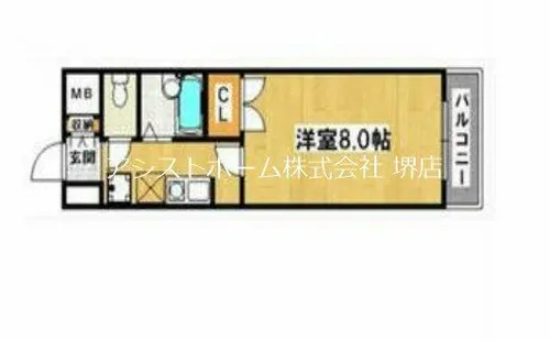 ヒストリカル堺【608号室】の間取り