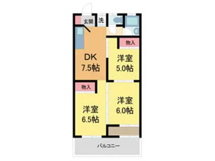 マンション雲雀丘【1階】の間取り