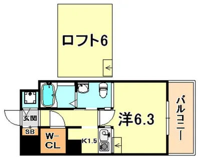 スパンキーギャレット【2階】の間取り