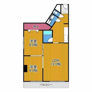 リベルテ田中【5階】の間取り