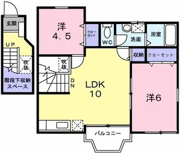ルーナジェーナ【2階】の間取り