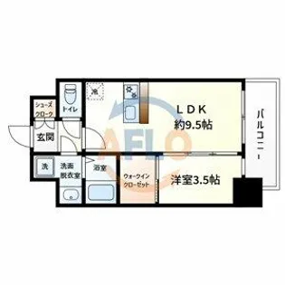 アドバンス大阪城ベレッツァ【10階】の間取り