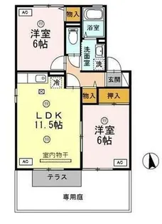 パークアベニュー C棟【1階】の間取り