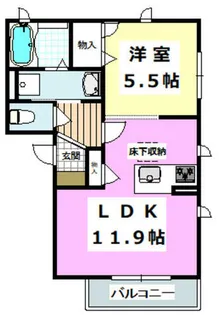 パールハウス【102号室】の間取り