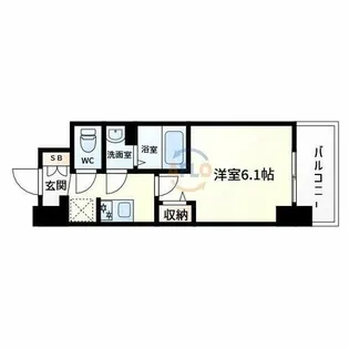 スプランディッド天王寺DUE【6階】の間取り