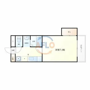 アルカディアアベノ【3階】の間取り