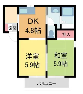 ハイツ伊藤【201号室】の間取り