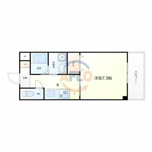 BlissPointあべの【4階】の間取り