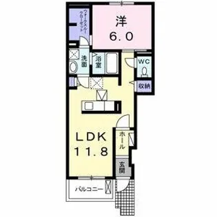 メゾンリヴィエール1【1階】の間取り