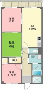 シャトレンうぐいす【1階】の間取り